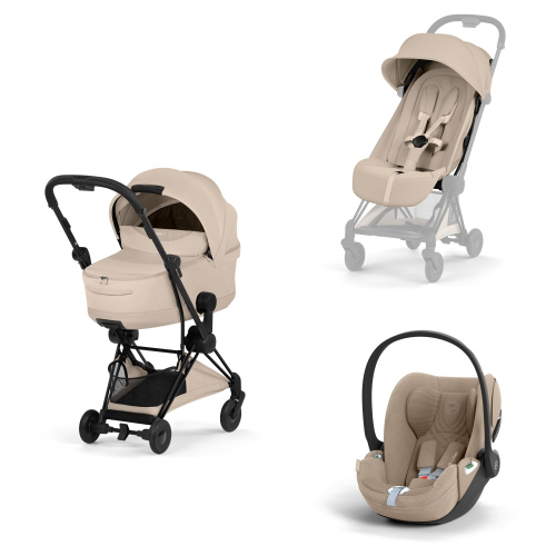 Cybex Platinum 2026 Style Trio Coya Cozy Beige Matt Black con Cloud T 