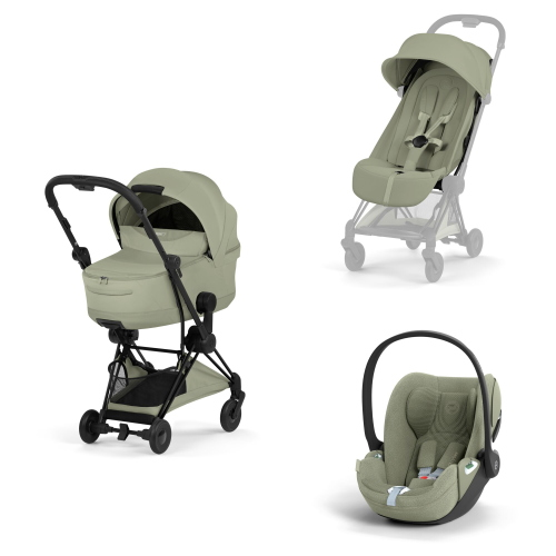 Cybex Platinum 2026 Style Trio Coya Sage Green Matt Black con Cloud T 