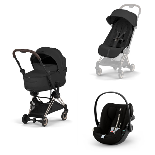 Cybex Platinum 2026 Style Trio Coya Sepia Black Champagne Gold con Cloud G3