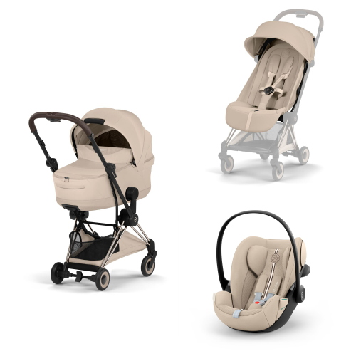 Cybex Platinum 2026 Style Trio Coya Cozy Beige Champagne Gold con Cloud G3