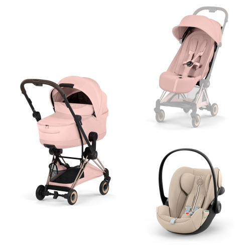 Cybex Platinum 2026 Style Trio Coya Peach Pink RoseGold con Cloud G3