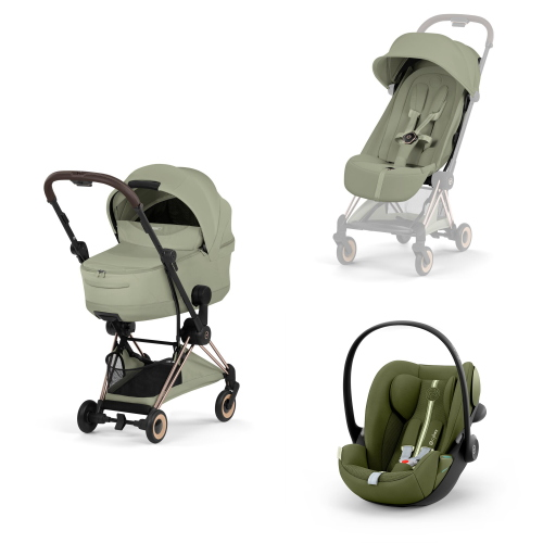 Cybex Platinum 2026 Style Trio Coya Sage Green RoseGold con Cloud G3