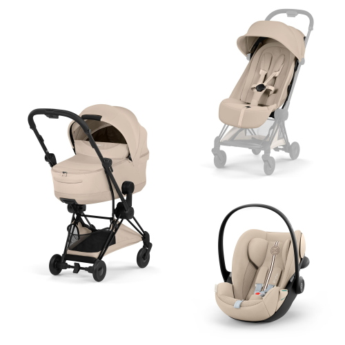 Cybex Platinum 2026 Style Trio Coya Cozy Beige Matt Black con Cloud G3