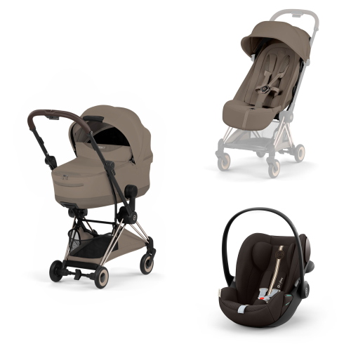 Cybex Platinum 2026 Style Trio Coya Coconut Brown Champagne Gold con Cloud G3
