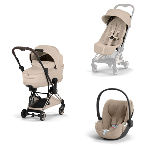 Cybex Platinum 2026 Style Trio Coya Cozy Beige Champagne Gold con Cloud T 