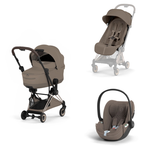 Cybex Platinum 2026 Style Trio Coya Coconut Brown Champagne Gold con Cloud T 