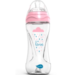 Nuvita Biberon 330ml Mimic Collection 3m+ Trasp/Rosa