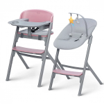 Kinderkraft Sediolone Pappa Multifunzionale Sdraietta Livy Rosa + Sdraietta Aster Pink