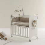 Nanan Lettino Co-Sleeping Tato Con Set Rivestimento Piumone Materasso e Cuscino