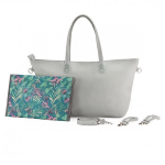 Kinderkraft Borsa Mamma Treasurepack Nature Vibes Light Grey