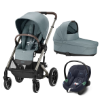 Cybex Gold Trio New Balios S Lux Sky Blue Telaio Taupe Con Aton S2