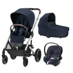 Cybex Gold Trio New Balios S Lux Ocean Blue Telaio Silver Aton S2