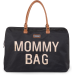 Childhome Mommy Bag Borsa Fasciatoio Nero e Oro 55x30x40 cm Con Materassino