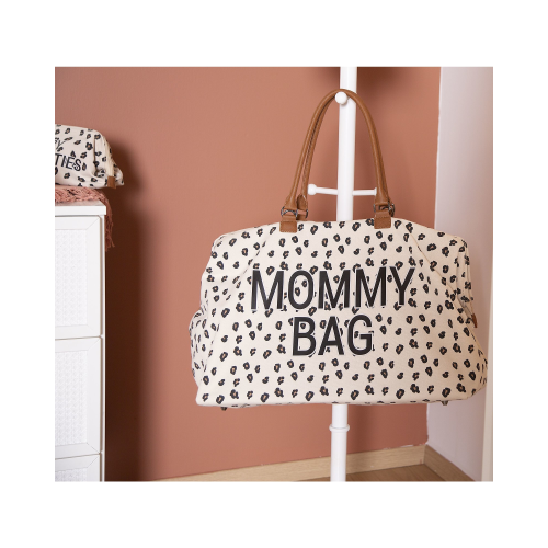 80871 - Childhome Mommy Bag Borsa Fasciatoio Leopardato 55x30x40 cm Con  Materassino (Leopardato) - Childhome