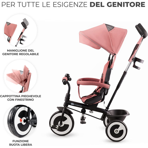 TRICICLO KINDERKRAFT ASTON GRIGIO