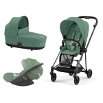 Cybex Platinum Trio Mios 3.0 Leaf Green Telaio Matt Black con Cloud T plus 