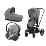 Cybex Platinum Trio Priam 4.0 Mirage Grey Telaio RoseGold con Aton S2 