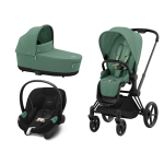 Cybex Platinum Trio Priam 4.0 Leaf Green Telaio Matt Black con Aton S2