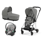 Cybex Platinum Trio Mios 3.0 Mirage Grey Telaio Chrome Black con Aton S2