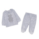 NANAN TUTINA LITTLE BEAR DUE PEZZI GRIGIO 03 MESI