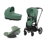 Cybex Platinum Trio Priam 4.0 Leaf Green Telaio Matt Black con Cloud T Plus