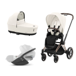 Cybex Platinum Trio Priam 4.0 Off White Telaio RoseGold con Cloud T Plus