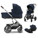 Cybex Gold Trio New Balios S Lux 2024 Ocean Blue Telaio Silver Con Cloud G