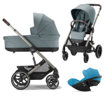 Cybex Gold Trio New Balios S Lux Sky Blue Telaio Taupe Con Cloud G