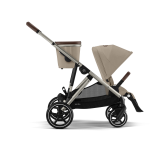 Cybex Passeggino Gemellare Gazelle S Almond Beige Telaio Taupe 