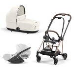 Cybex Trio Mios 3.0 Off White Telaio RoseGold con Cloud T plus 
