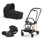 Cybex Trio Mios 3.0 Sepia Black Telaio RoseGold con Cloud T plus 