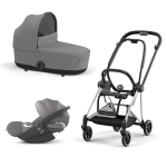 Cybex Trio Mios 3.0 Mirage Grey Telaio Chrome Black con Cloud T plus 