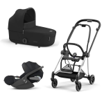 Cybex Trio Mios 3.0 Sepia Black Telaio Chrome Black con Cloud T plus 