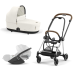 Cybex Trio Mios 3.0 Off White Telaio Chrome Brown con Cloud T plus 