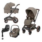 Maxi Cosi Trio Fame Twillic Truffle con seggiolino auro Pebble 360 Pro2 + base FamilyFix 360 Pro
