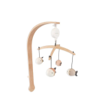 Bamboom Giostrina in legno con toys a maglia di Bambù Fish - Pink 284