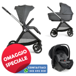 Chicco Trio Bellagio Gran Comfort Black Satin con Seggiolino Auto First Seat Recline i-size