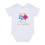 Nanan Body scritta My Dad is a Superhero - 03 mesi