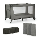 Kinderkraft Lettino da viaggio 2in1 JOY 2 Grigio Scuro