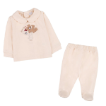 Nanan Tutina due pezzi con orsetti grafica You&Me Beige 01 mese