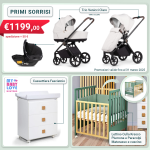 Kit Nascita Primi Sorrisi (Trio Venicci Claro + Lettino Kresco + Fasciatoio)
