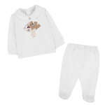 Nanan Tutina due pezzi con orsetti grafica You&Me Bianco 01 mese