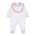 Nanan Tutina c/rouches e colletto Fiorata Bianco 01 mese