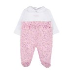 Nanan Tutina c/rousches sul petto Fiorata Bianco 01 mese