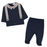 Nanan Tutina 2 pezzi BlueBird c/papillon e bretelle Blu 01 mese