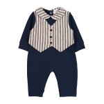 Nanan Tutina BlueBird c/Colletto e Gilet a righe Blu 01 mese 