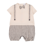 Nanan Pagliaccetto BlueBird c/bretelle e papillon Beige 03 mesi