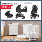 Kit Nascita Paradiso del Bebè (Trio Lorelli Aria + Lettino Dora+ Fasciatoio)