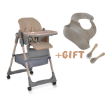 Moni Seggiolone Pappa Lindo Beige + set pappa omaggio