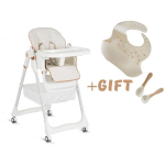Moni Seggiolone Pappa Lindo Bianco + set pappa omaggio